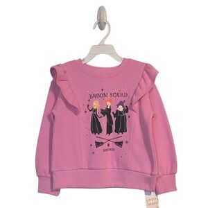 Jumping Beans Disney Hocus Pocus Broom Squad Ruffle Shoulder Fleece Sweatshirt